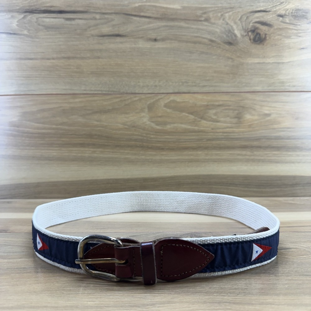 Cape Cod Mens Belt Size M Navy blue‎ Burgee flag